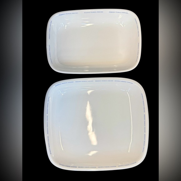 Vintage Midwest Express Airlines First Class Snack Trays & Dinner Plates - Picture 6 of 9